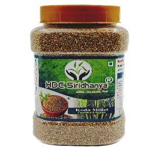 SIRIDHANYA Unpolished & Organic positive kodo  Millet 900g Packed in Jar (12 Months Shelf Life) Organically Grown from Karnataka Gross wt 1kg.